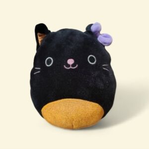 Claire's Black and Purple Cat Plush Toy